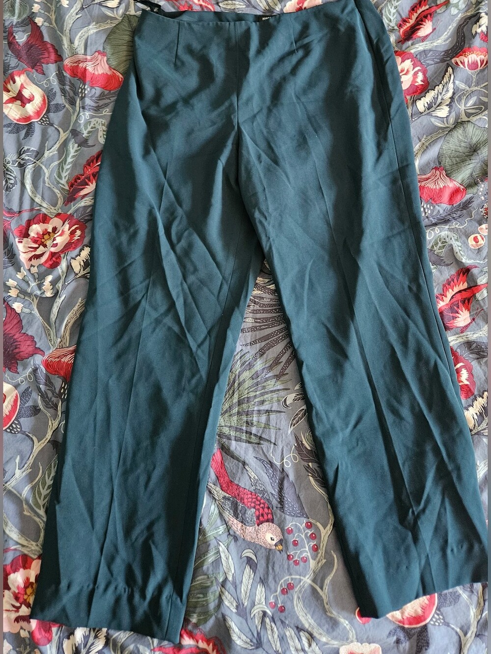 Jones New York Teal Straight-Leg Pants